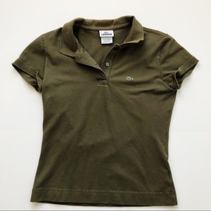 Olive green authentic Lacoste Polo